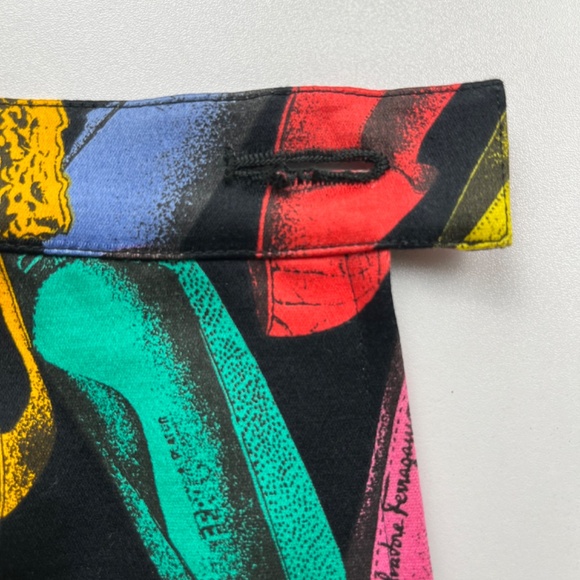 Rare Salvatore Ferragamo Spring/Summer 1991 Shoe Print Skirt - Picture 5 of 9